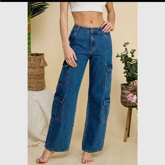 364. 4 Cargo Pockets, Cargo Jeans, Various Sizes - Picture 1 of 8